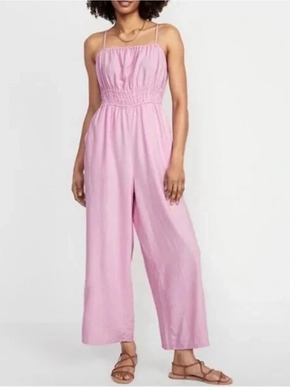 Old Navy Women's Pink Wide-Leg Jumpsuit
